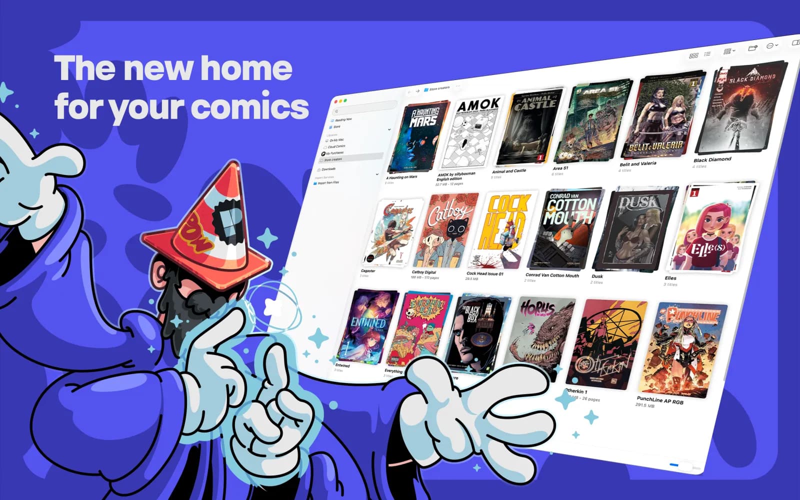 Panels comic library on Mac