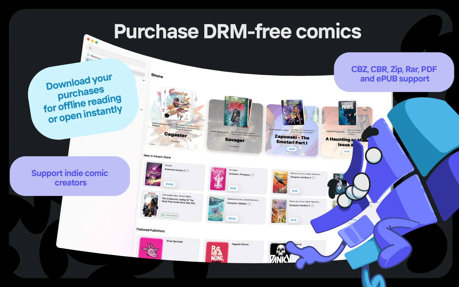 Buying DRM-free comics in Panels for Mac